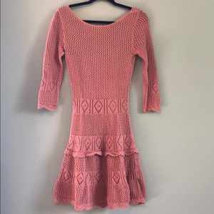 Crochet fit and flare dress